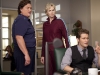 GLEE:  Coach Beiste (guest star Dot Jones, L), Will (Matthew Morrison, R) and Sue (Jane Lynch, C) argue in Principal Figgins' office in "Audition"  the season premiere episode of GLEE airing Tuesday, Sept. 21 (8:00-9:00 PM ET/PT) on FOX. ©2010 Fox Broadcasting Co. Cr: Adam Rose/FOX