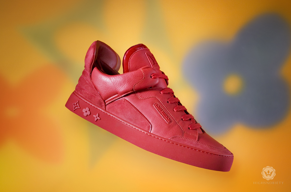 Louis Vuitton X Kanye West Laced Sneakers - Red