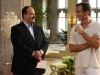 RUNNING WILDE:  Steve Wilde (Will Arnett, R) gets some advice from his driver Migo (Mel Rodriguez, L), in the series premiere of RUNNING WILDE, the new romantic comedy debuting Tuesday, Sept. 21 (9:30-10:00 PM ET/PT) on FOX.  ©2010 Fox Broadcasting Co.  Cr:  Myles Aronowitz/FOX
